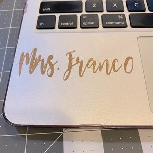 Laptop name labels personalized